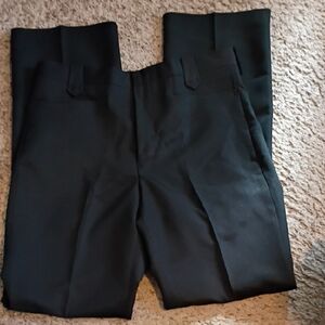 Circle S Classic Black Dress Pants 36 Unhemmed 100% Polyester NWT